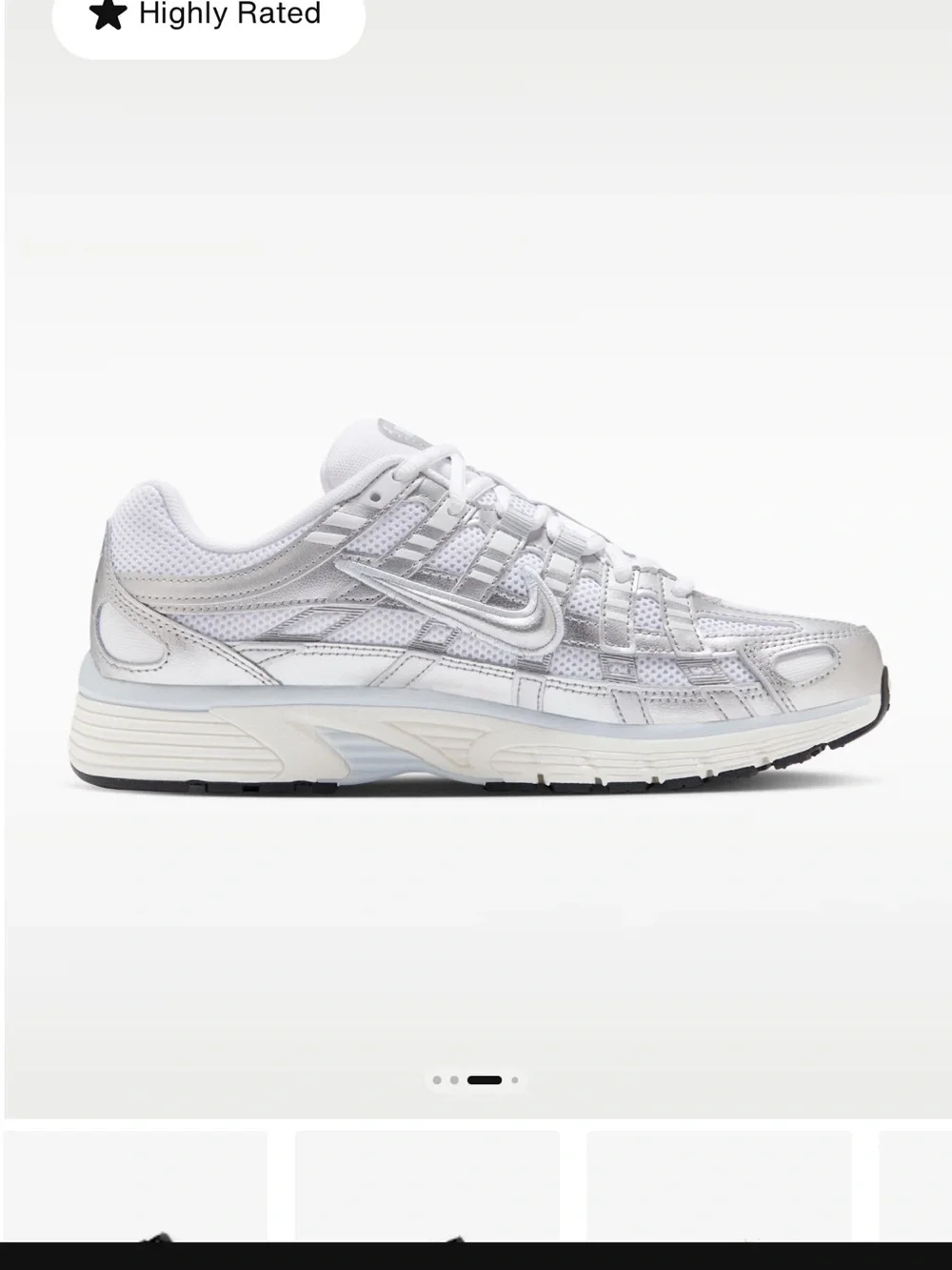 Nike P6000 in White/Blue Tint/Sail/Metallic Silver